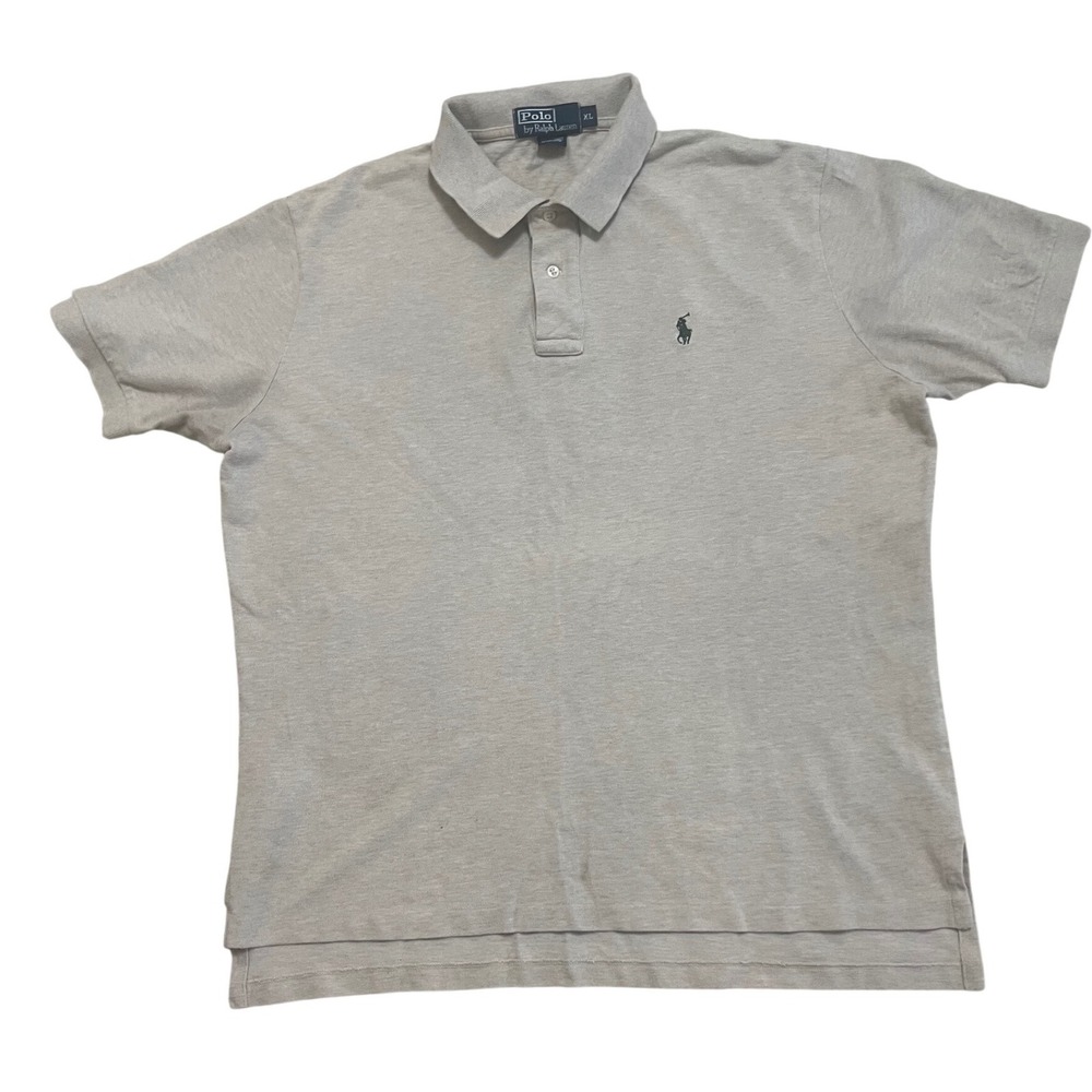Polo Ralph Lauren Polo Shirt Mens XL Grey Excellent Short Sleeve Pique
